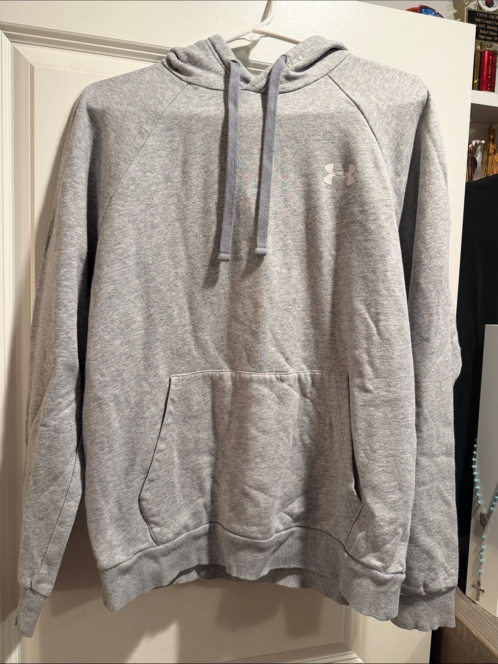 Under Armour Light Gray Pullover Hooded Sweatshirt